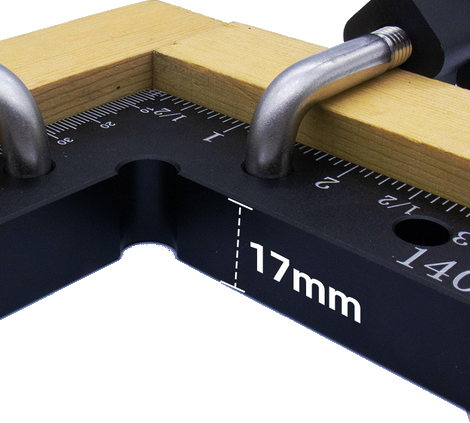 90° Aluminum Alloy Ruler Set - Dual Scale (Imperial & Metric), Durable, User-Friendly, Includes 4 Clamp Sleeves