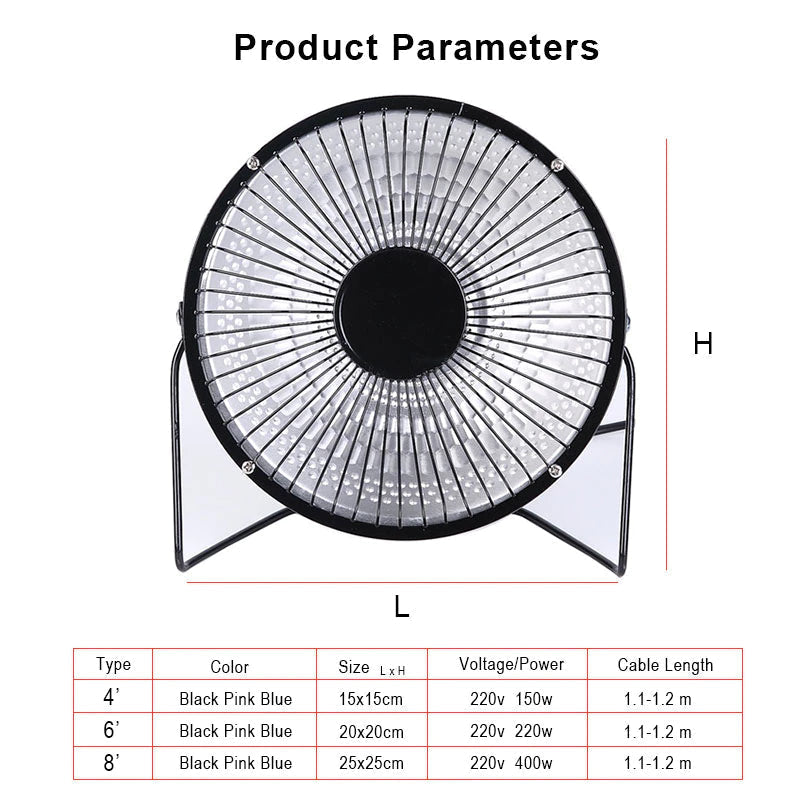 Mini Portable Electric Heater for Office & Bathroom - Adjustable Direction, Tabletop Winter Use
