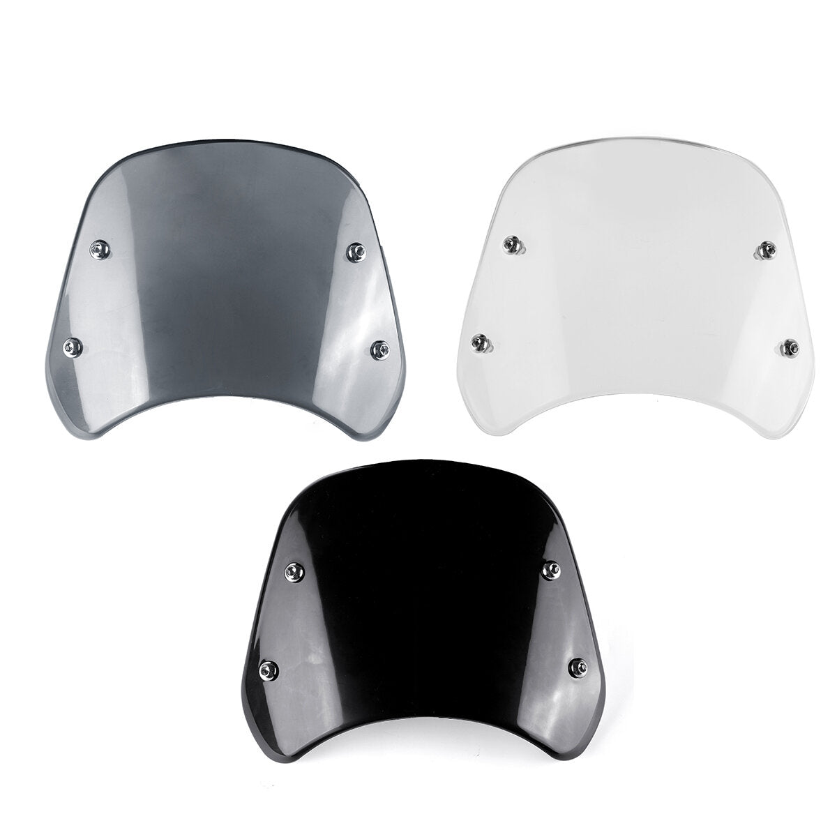 Motorcycle Windshield Wind Deflector 5~7" Headlight Windscreen