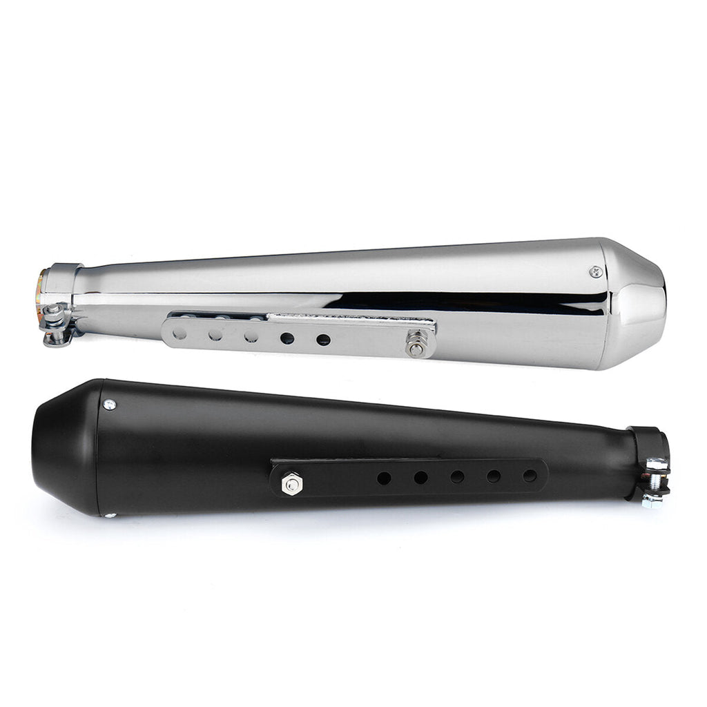 Motorcycle Cafe Racer Exhaust Muffler Pipe with Sliding Bracket Universal