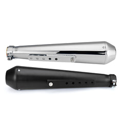 Motorcycle Cafe Racer Exhaust Muffler Pipe with Sliding Bracket Universal