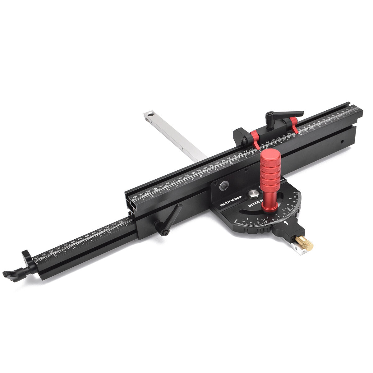Aluminum Alloy Miter Gauge with Extended Fence for Table Saw - 0-60° Precision Angle Setting, Durable & Convenient