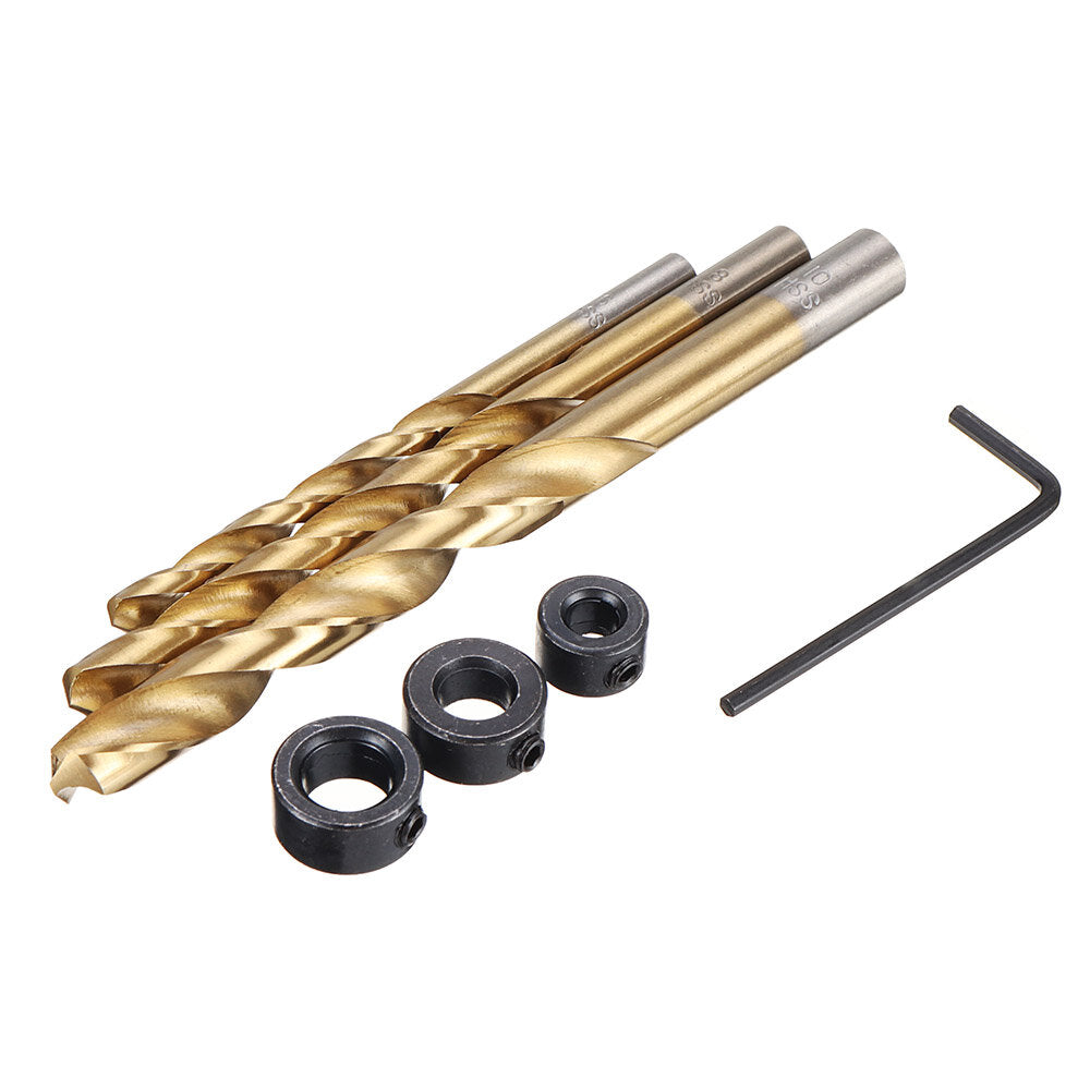 Pocket Hole Screw Jig Drill Guide with Bits & Clamp - Aluminum Alloy, Adjustable for Wood Joints, 4 Set Options
