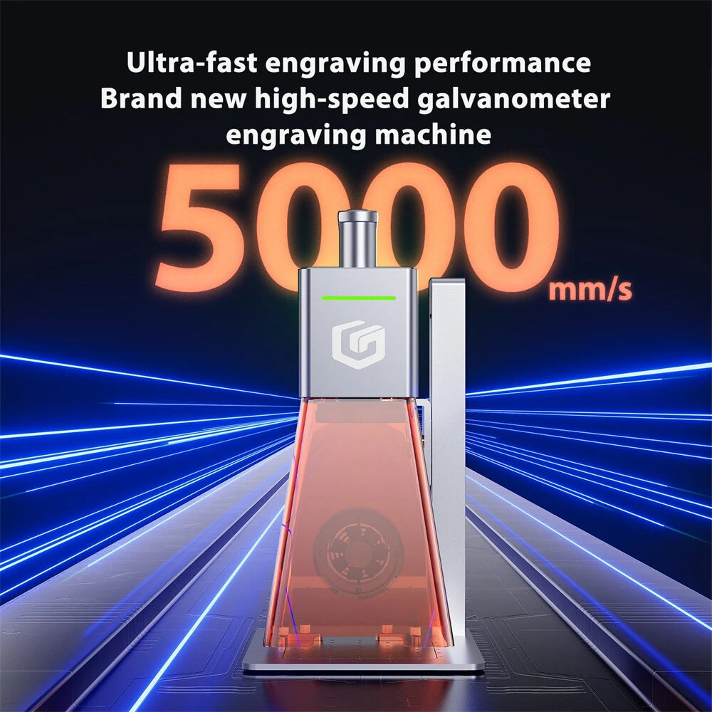 12W Portable Laser Engraver Ultra-Fast 5000mm/s Speed High Precision 0.01mm Versatile Cutting LightBurn LaserGRBL Supported