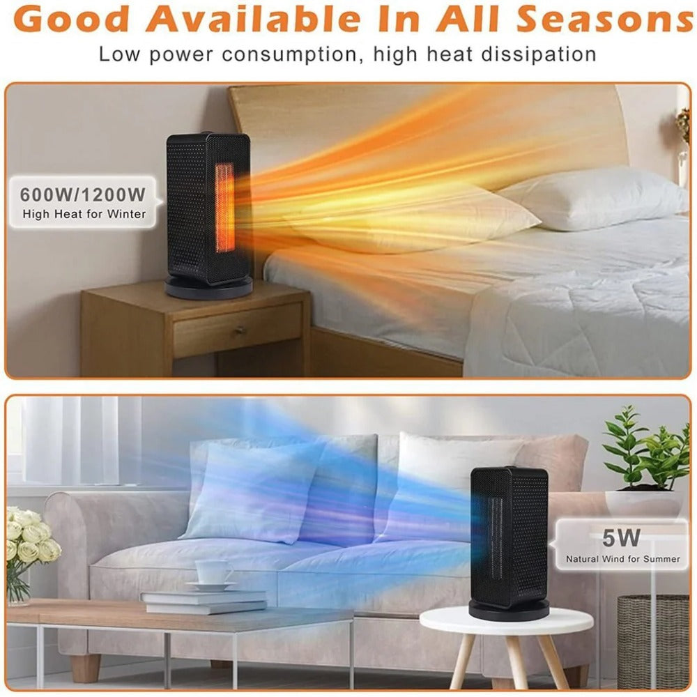 1200W PTC Ceramic Electric Heater, 110V/220V Home & Bathroom Warmer Fan