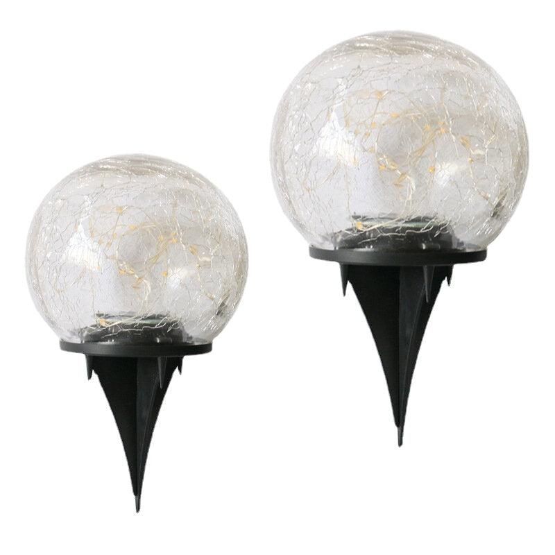 10CM/12CM Outdoor Solar Garden Lamp Crack Ball Grass Lamp Garden Buried Lamp Waterproof Solar Lamp