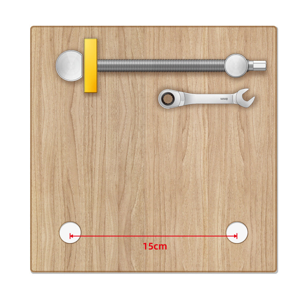 Premium Brass & Stainless Steel Woodworking Vise, 120mm Clamping, 19/20mm Diameter, Extended Design, Lock-Tight Mechanism