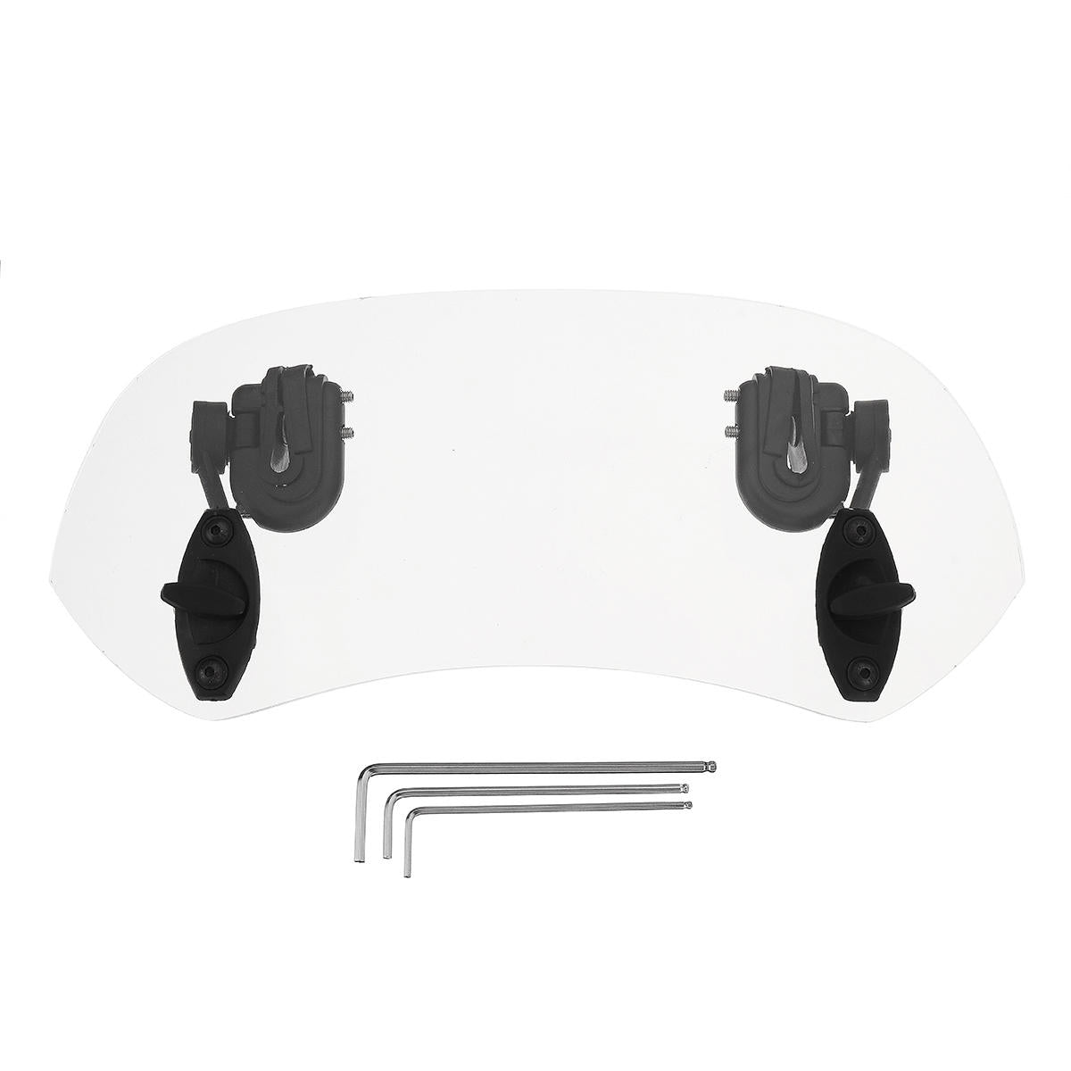 Universal Adjustable Clip On Transparent Windshield Extension Spoiler Wind Small Windscreen Deflector For Motorcycle Scooter