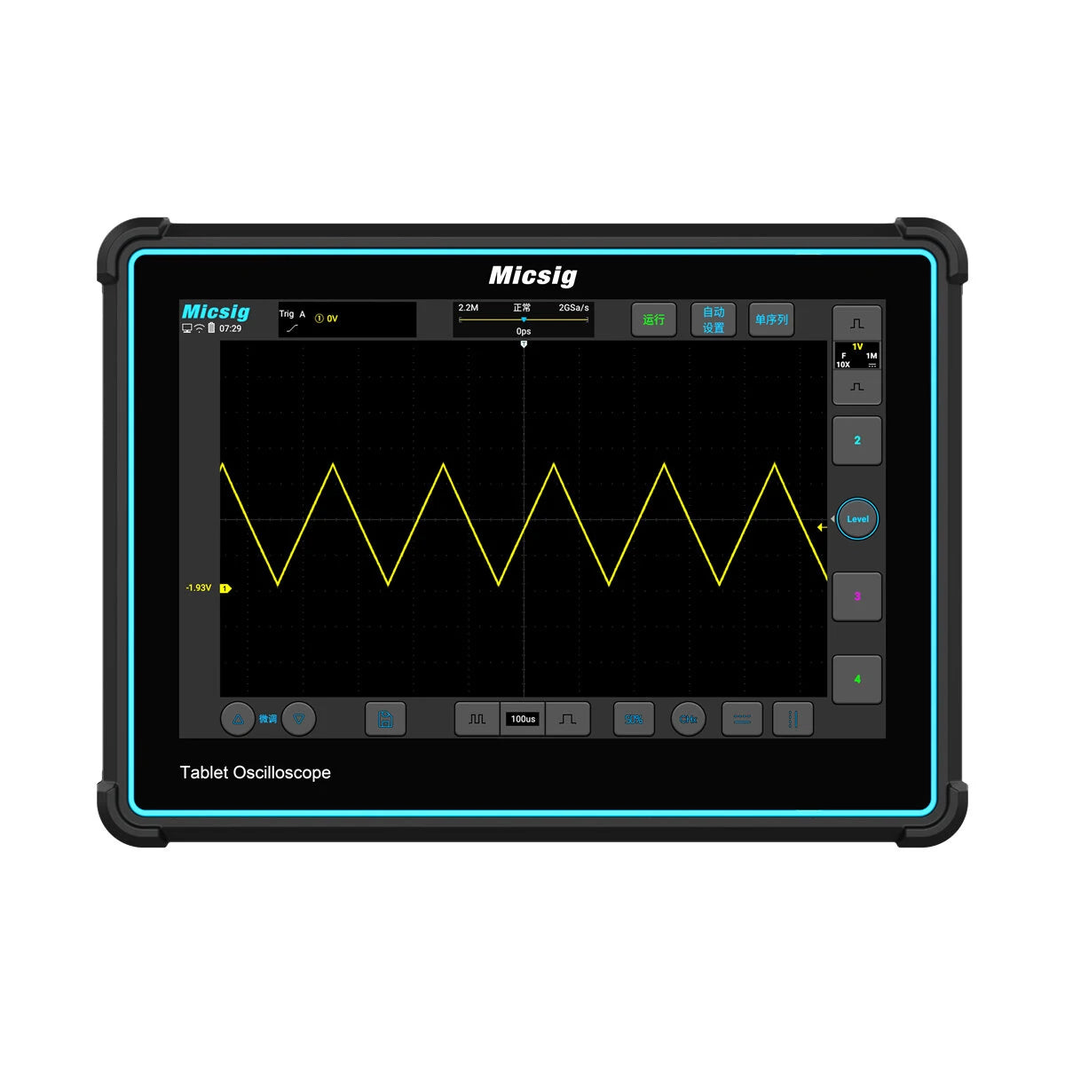 Tablet Oscilloscope 200MHz Bandwidth 1GSa/s Sampling Rate 10.1 Inch Touchscreen High-Resolution Professional Diagnostic Tool