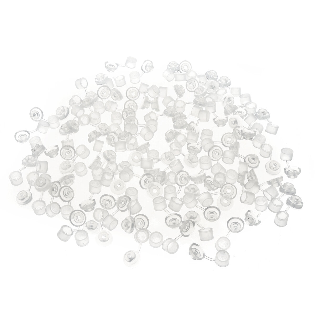 100Pcs 3" 75mm Corruhated Roofing Plastic Screw Cover Clear Strap Caps