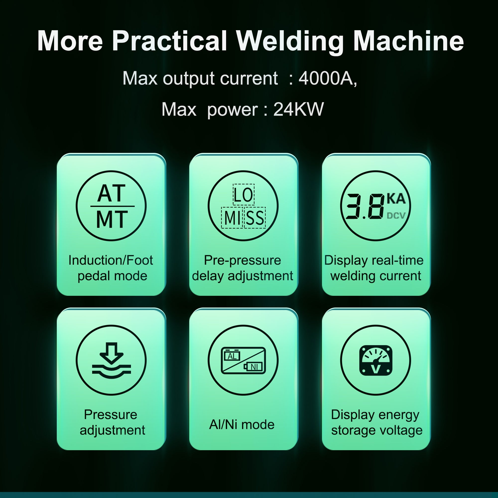 Glitter 801H+ Pulse Spot Welder Workstation 24KW 4000A Lithium Battery Welding Machine With Rocker Arm Adjustable Lift Table