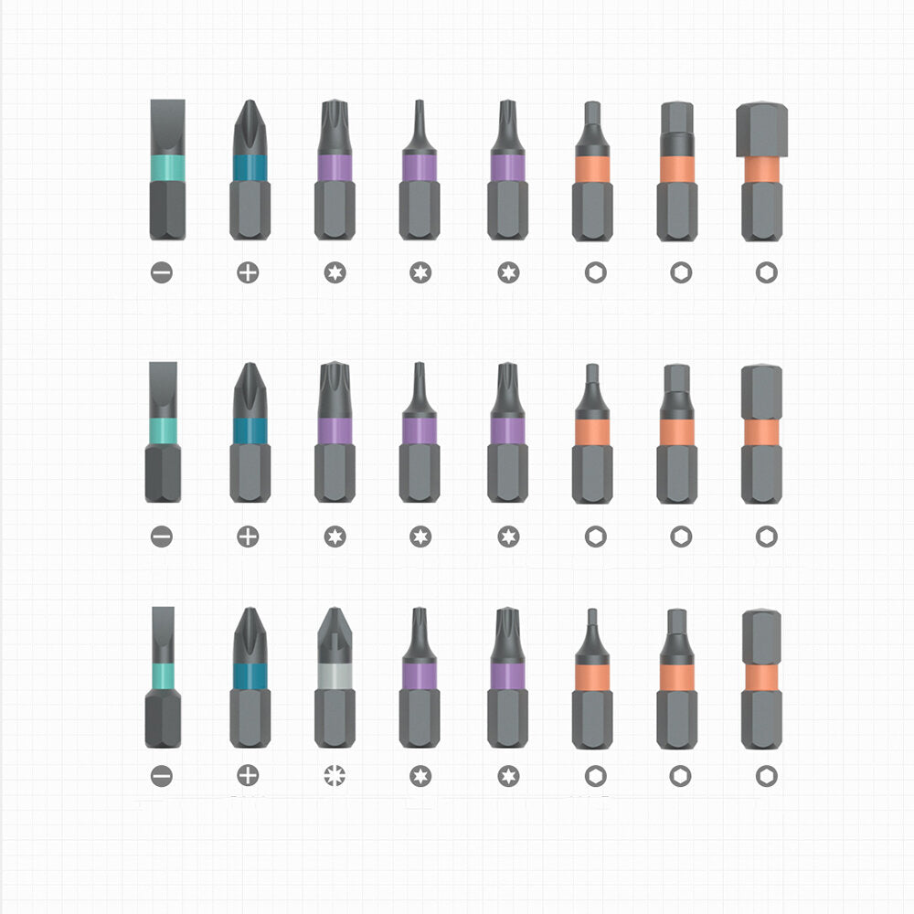 24 in 1 Multi-purpose Ratchet Wrench Screwdriver S2 Magnetic Bits Tools Set DIY Household Repair Tool