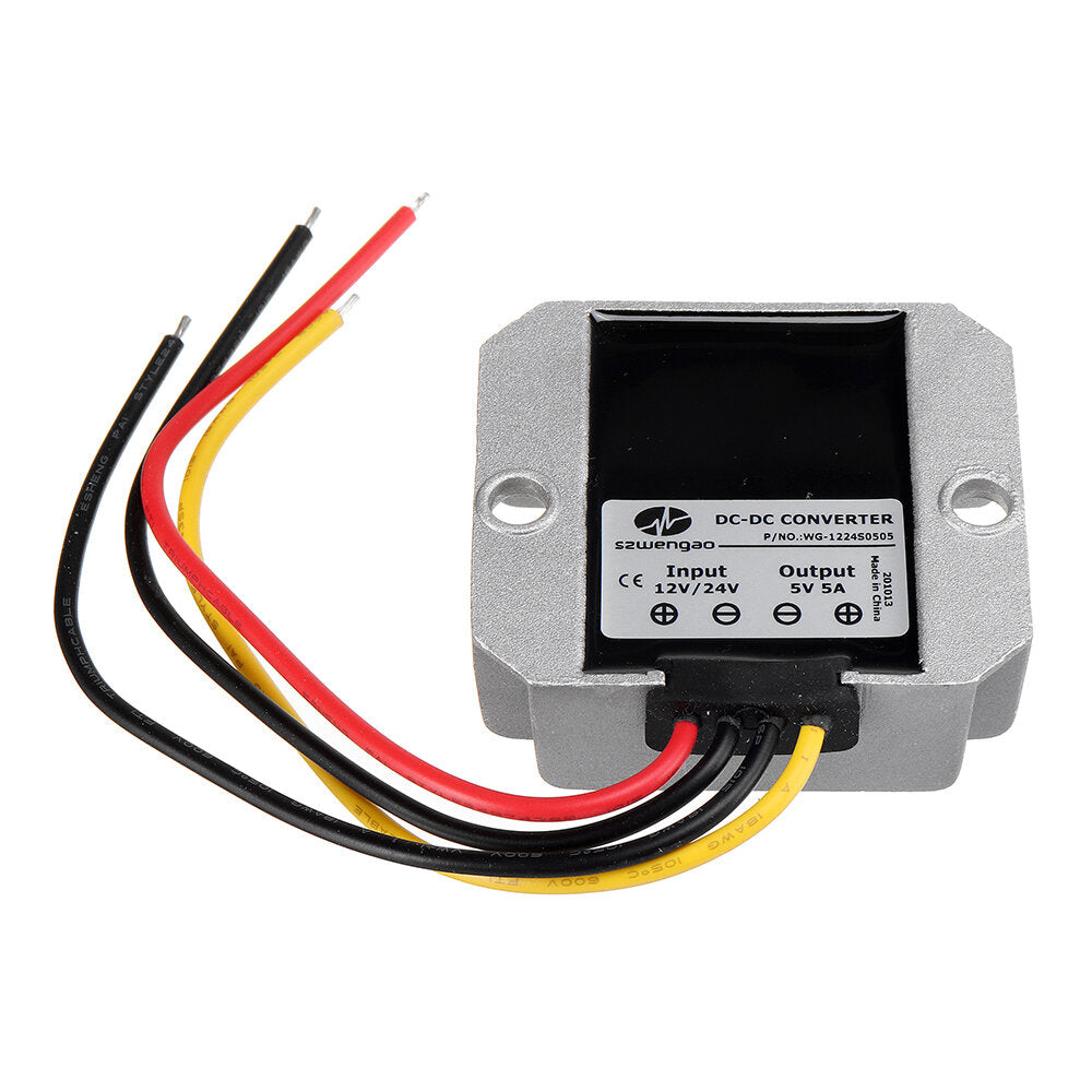 Car LED Display Power Converter 12V 24V to 5V 25W 5A Power Supply Module