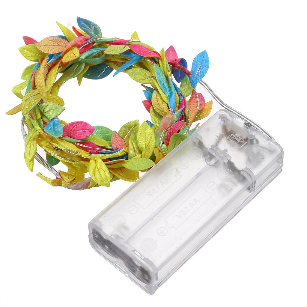 2/3/5/10M Leaves Garland LED String Fairy Lights Halloween Christmas Holidays Party Lamp Decor