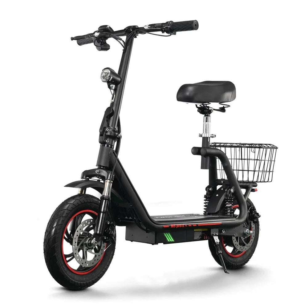 Electric Scooter 48V 13Ah Battery 500W Motor Recommended Top Speed 25KM/H 12inch Pneumatic Tires 30KM Max Mileage 120KG Max Load Folding E-Scooter