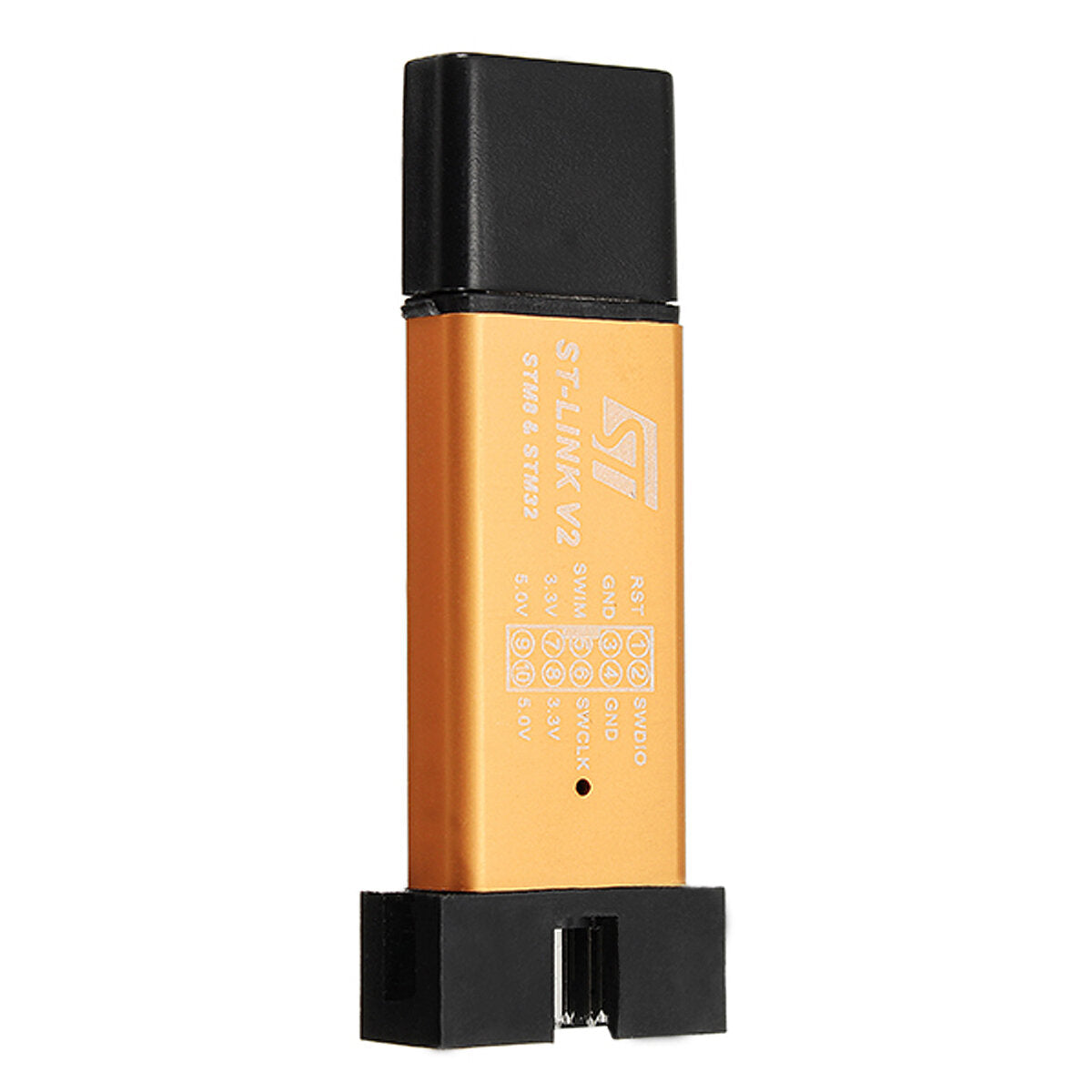 3.3V 5V XTW ST-LINK V2 STM8/STM32 Simulator Programmer Downloader Debugger 500MA Fuse Short Circuit Protection