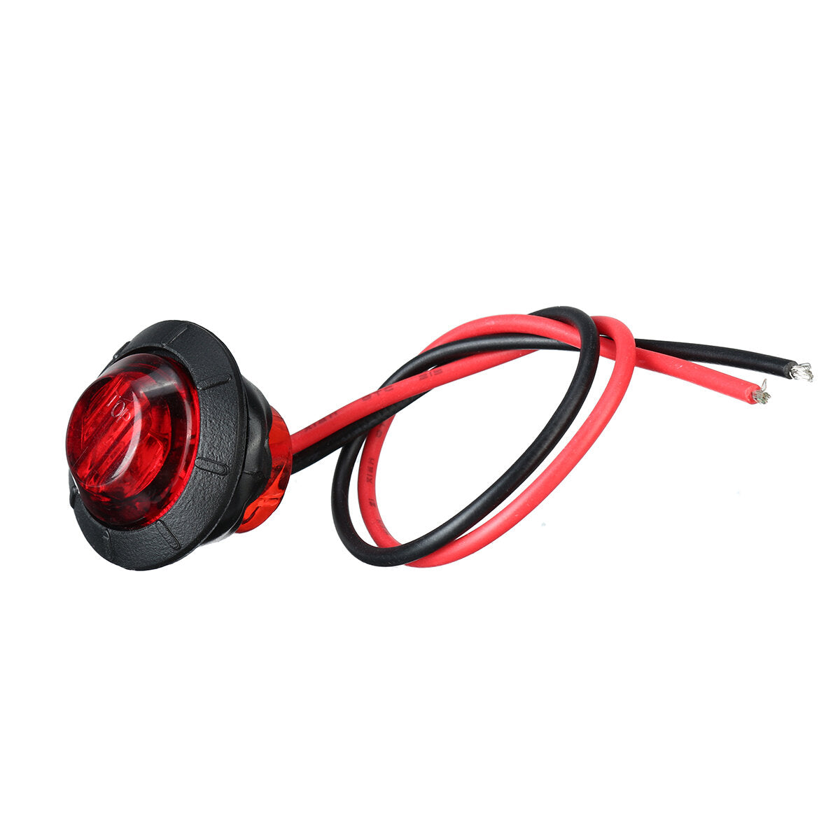 5pcs 24V Round LED Side Marker Light Indicator Lamp Truck Trailer Caravan Van