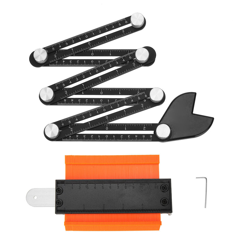 Durable Aluminum Folding Ruler - Laser Marked, Rustproof, 6" or 10" Options for Home DIY, Sold Individually