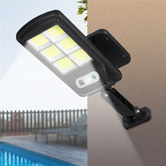 LED COB Solar Wall Light Garden Security Street Lamp PIR Motion Sensor + Remote