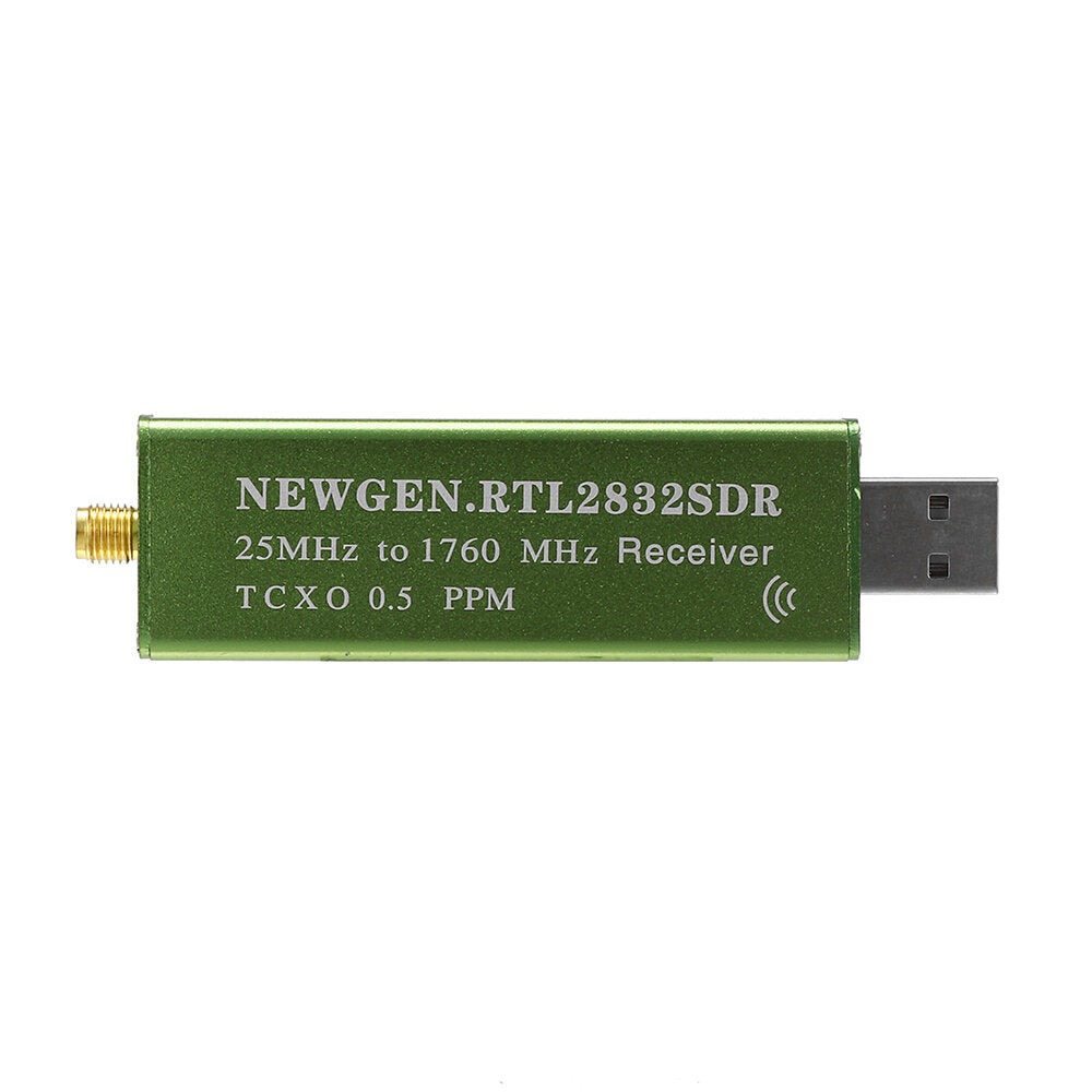 0.1MHz-1.7GHz SDR 0.5 PPM TCXO Compensated High Stability Full Band Software Receiver Aviation Band ADSB RTL2832U + R820T2 with Antenna