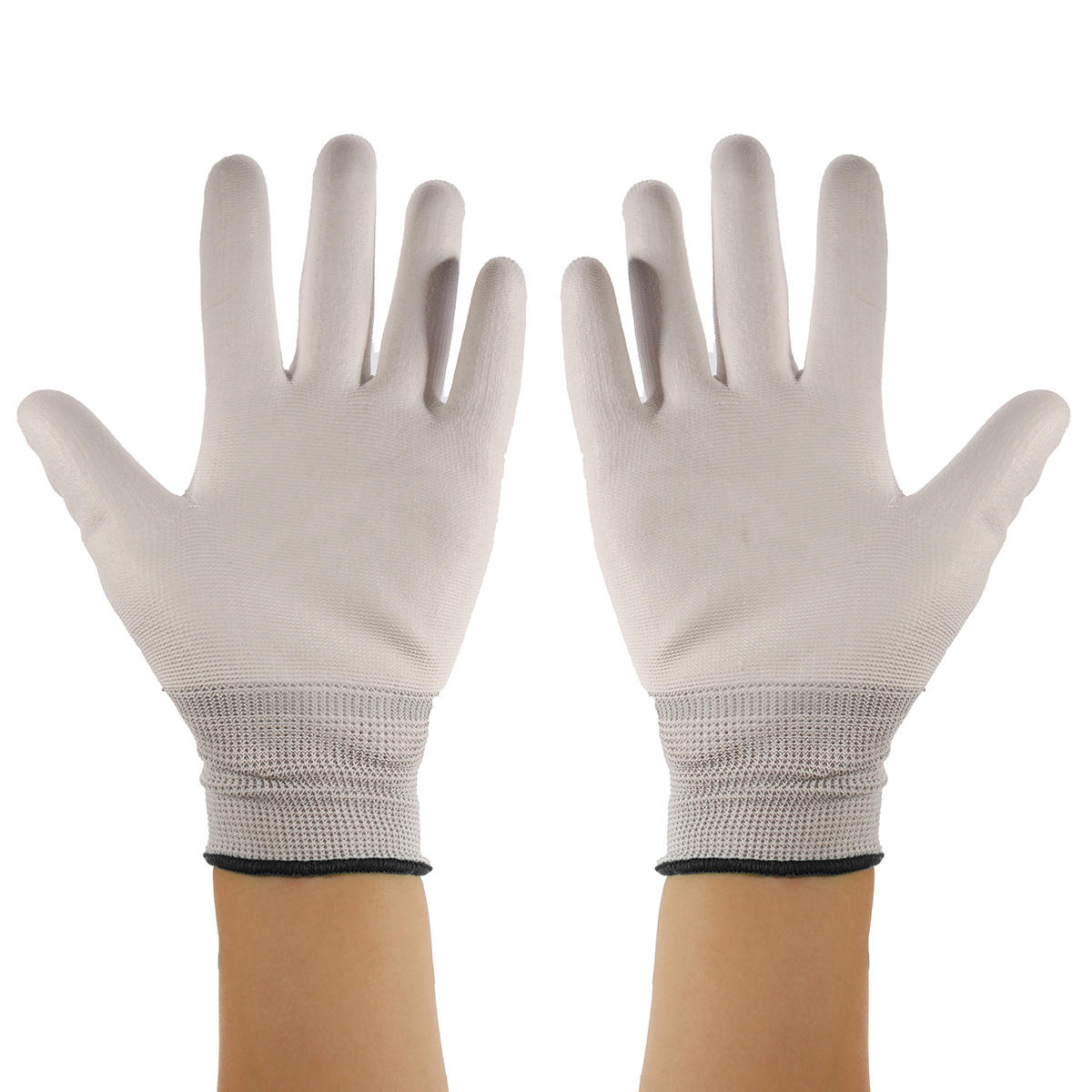 12Pairs PU Nitrile Coated Safety Work Gloves Garden Builders Grip