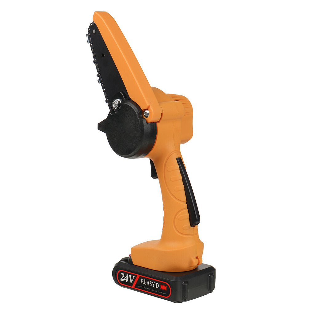 550W 4 Inch Mini Rechargable Chainsaw 24V One Hand Electric Chain Saw Wood Pruning Shears