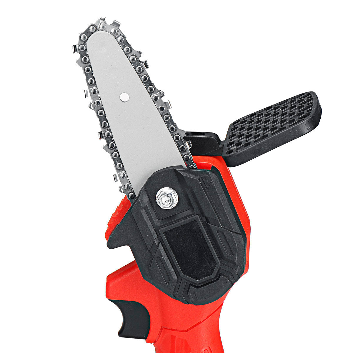 4" Mini Cordless Electric Chain Saw One-Hand Woodworking Wood Cutter