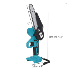 6 Inch Cordless Electric Chain Saw Chainsaw 3000W Mini Woodworking Wood Cutter One-Hand Saws
