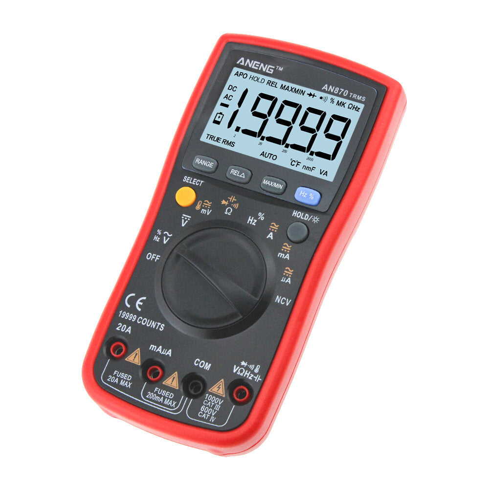 Auto Range Digital Precision Multimeter 19999 Counts True-RMS NCV Ohmmeter Tester