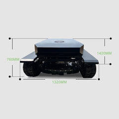 Remote Control Lawn Mower HTM800-PRO 800mm Cutting Width 608CC Engine 45 Degree Slope Capability Efficient Grass Cutting Long Range Operation