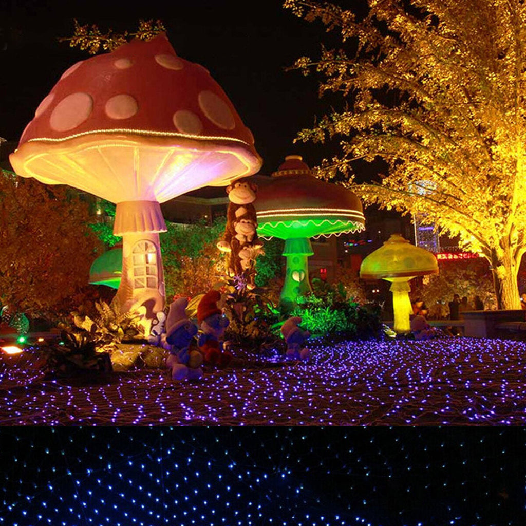 LED Net Mesh Fairy String Light Outdoor Garden Curtain Lamp Christmas Festival Decor 220-240V Christmas Decorations Clearance Christmas Lights