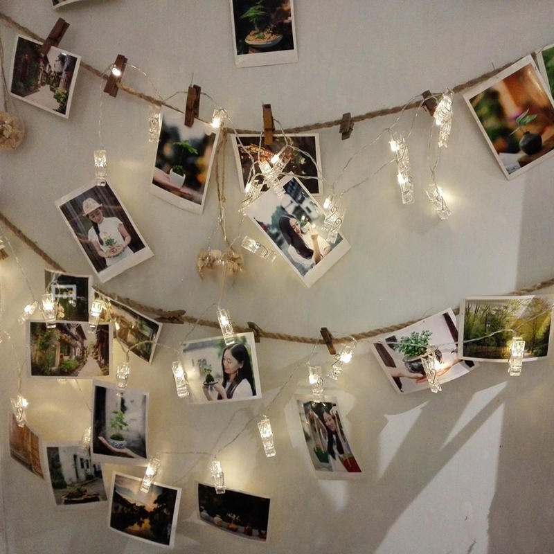 1.5M 10 LED Photo Clip String Lights LED Fairy Lights for Festival Christmas Party Wedding
