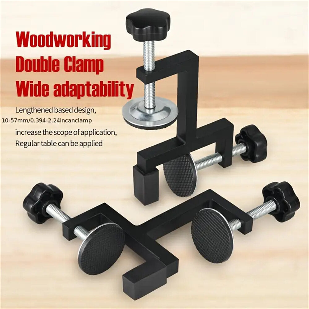 Y-Style Woodworking Double Clamps - High-Quality Aluminum & Steel, 54mm, Versatile for Wood & Plastic, Easy Adjustment, Compact Size