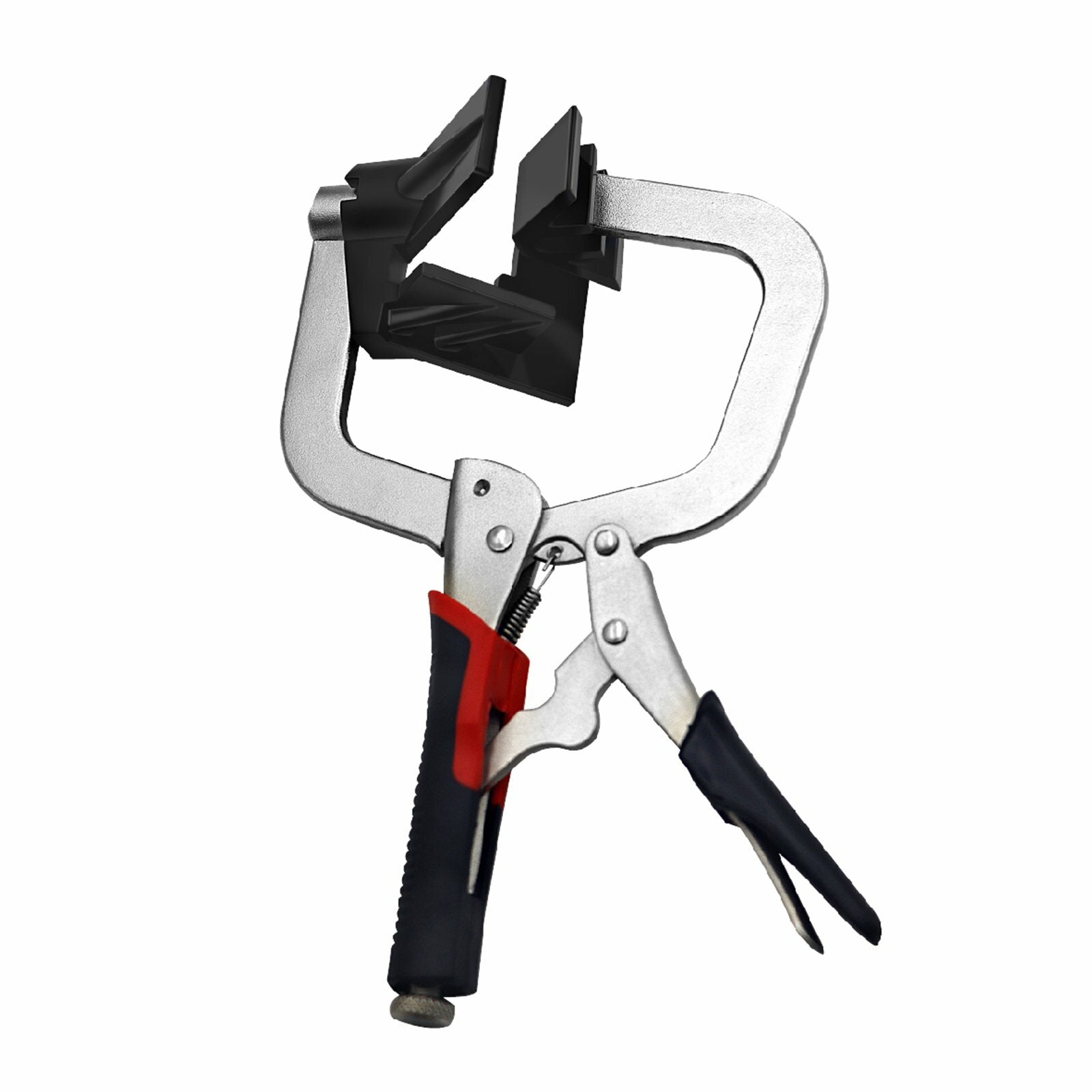 10" V-Shaped Face Clamp for Woodworking - Heavy Duty Chrome Vanadium Steel, 90° Angle, Max Opening 80mm