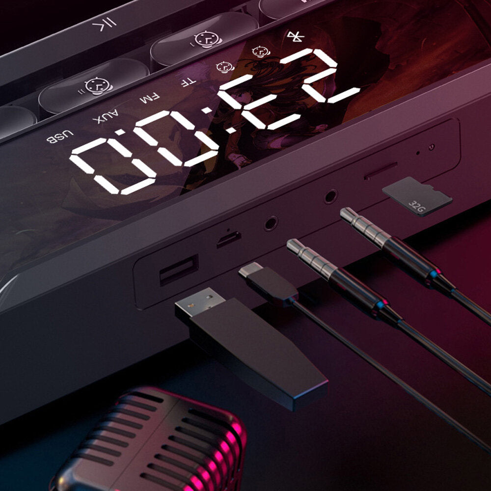 Colorful LED Bluetooth Speaker Home Radio Game Computer Audio Colorful Light