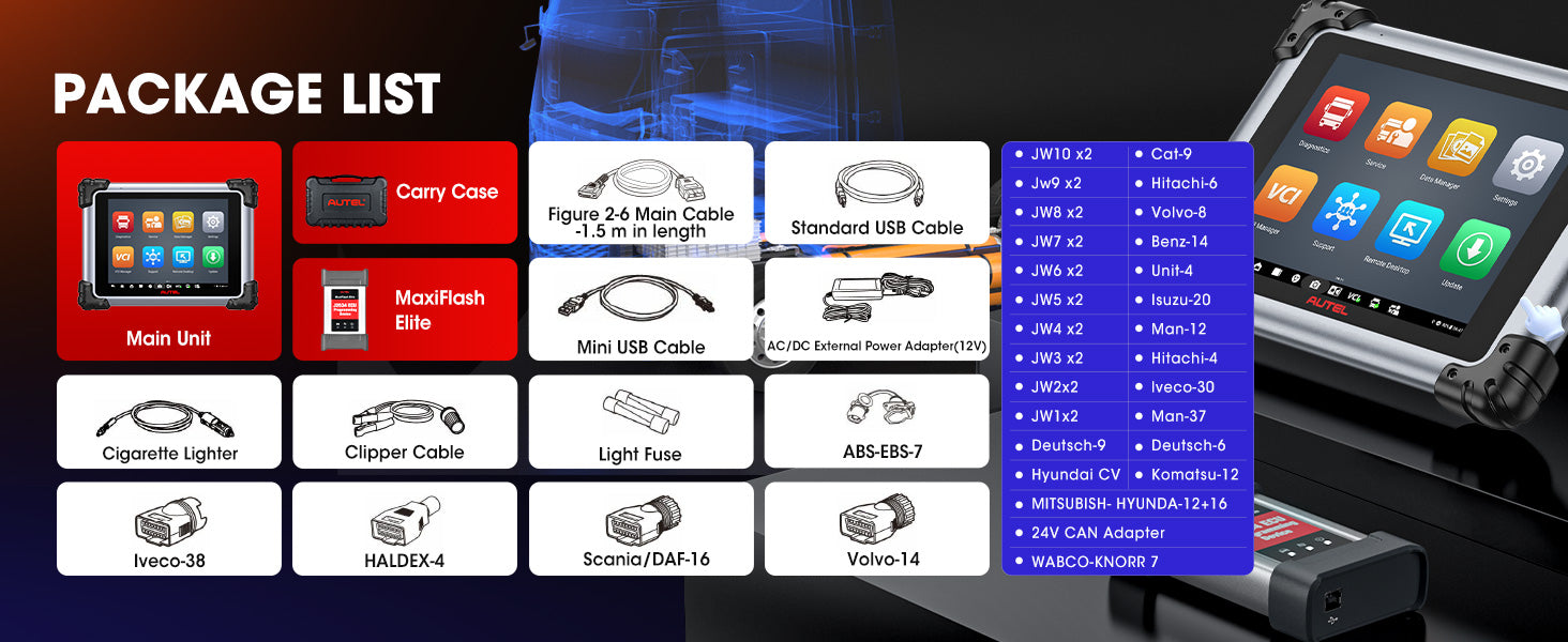 Diagnostic Tool Advanced ECU Coding J2534 ECU Programming Commercial Vehicle Diagnostics 3000+ Active Tests QCOM CPU Android 10 WiFi