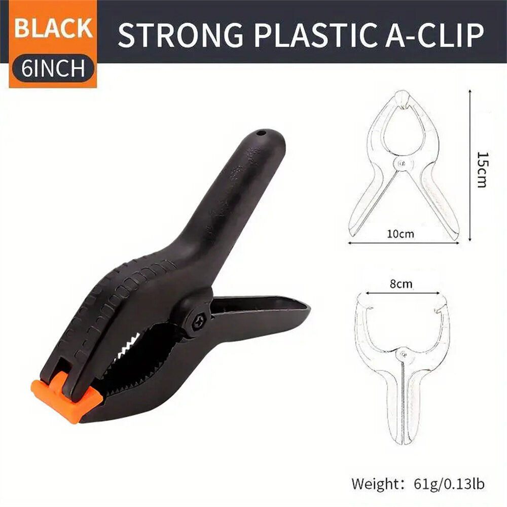 Versatile Ratchet Bar Clamp Set - 10pcs, 2/3/4/6 inch, Black, Ergonomic Grip for Woodworking, Photography, Arts & Crafts