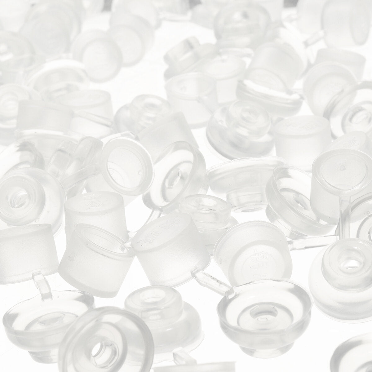 100Pcs 3" 75mm Corruhated Roofing Plastic Screw Cover Clear Strap Caps