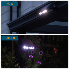 LED Solar Powered Wall Light IP65 Waterproof Outdoor Garden Light PIR Human Body Motion Sensor with Bracket for Path Street Light