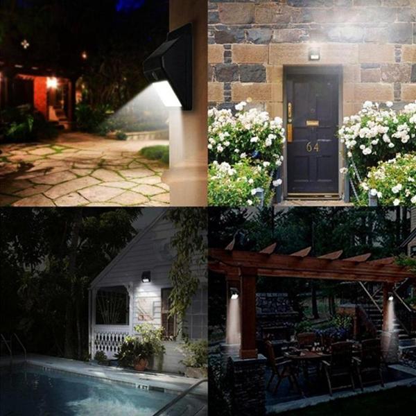 Solar Power 48 LED PIR Motion Sensor Wall Light Outdoor Waterproof Yard Path Garden Security Lamp