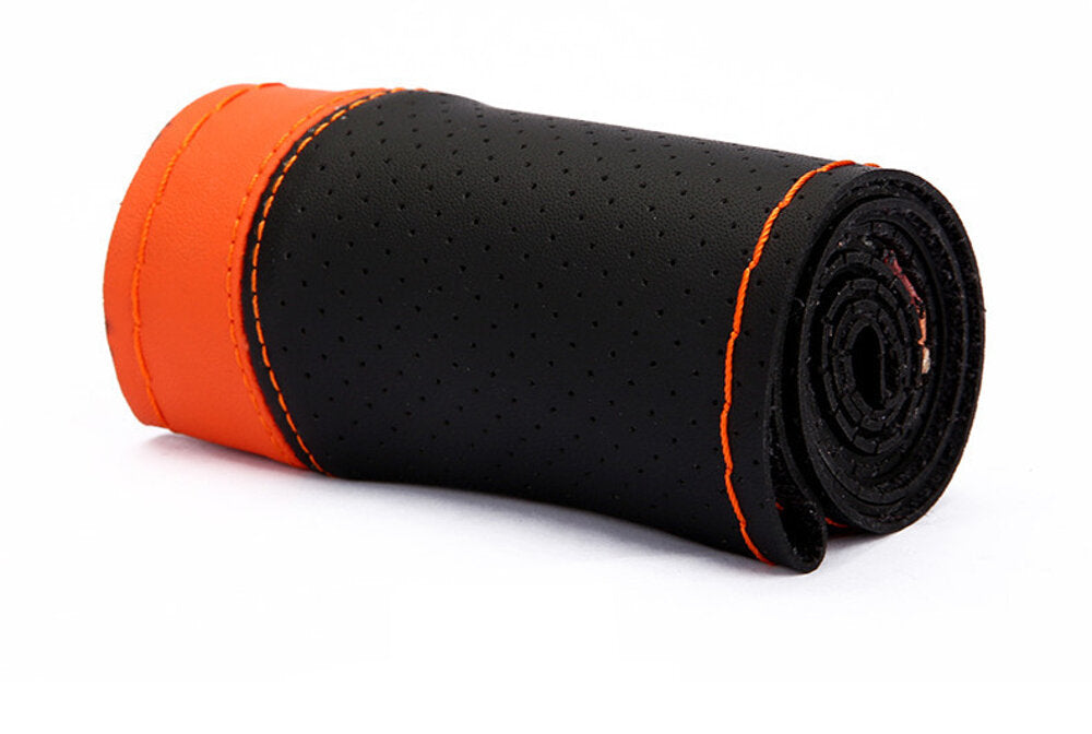 38cm Universal DIY Microfiber Leather Car Steering Wheel Covers Non Slip With Needles and Thread