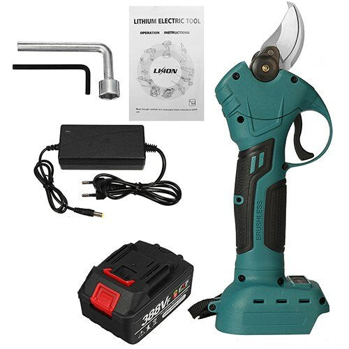21V Cordless Electric Scissors Pruning Shears Tree Branch Pruner Garden Tools