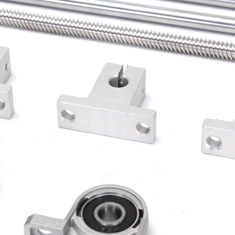 13pcs 500mm CNC Parts Optical Axis Guide Bearing Housings Aluminum Rail Shaft Support Screws Set