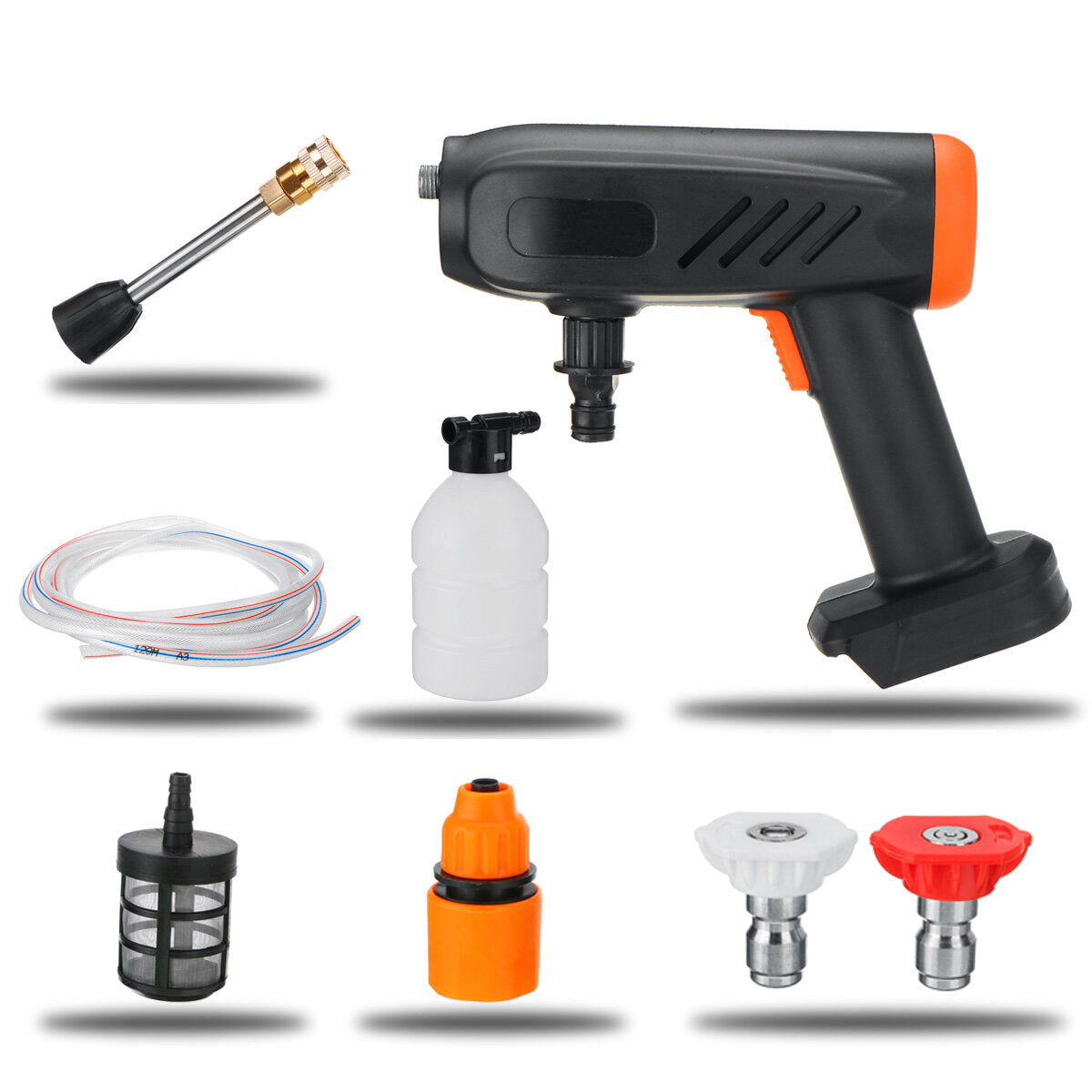 Cordless High Pressure Washer Car Washing Machine Water Cleaner Spray Guns W/ None/1/2 Battery For Makita