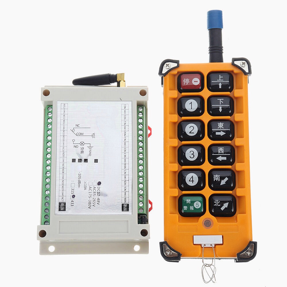 DC24V 12 Channel 220V Wireless Receiving Controller Remote Control Switch with Industrial Large Handle Remote Control