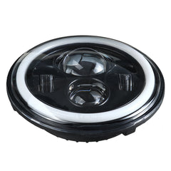 5.75" Round LED Headlight Blue Halo Ring Angel Eyes For Jeep Wrangler JK TJ LJ CJ