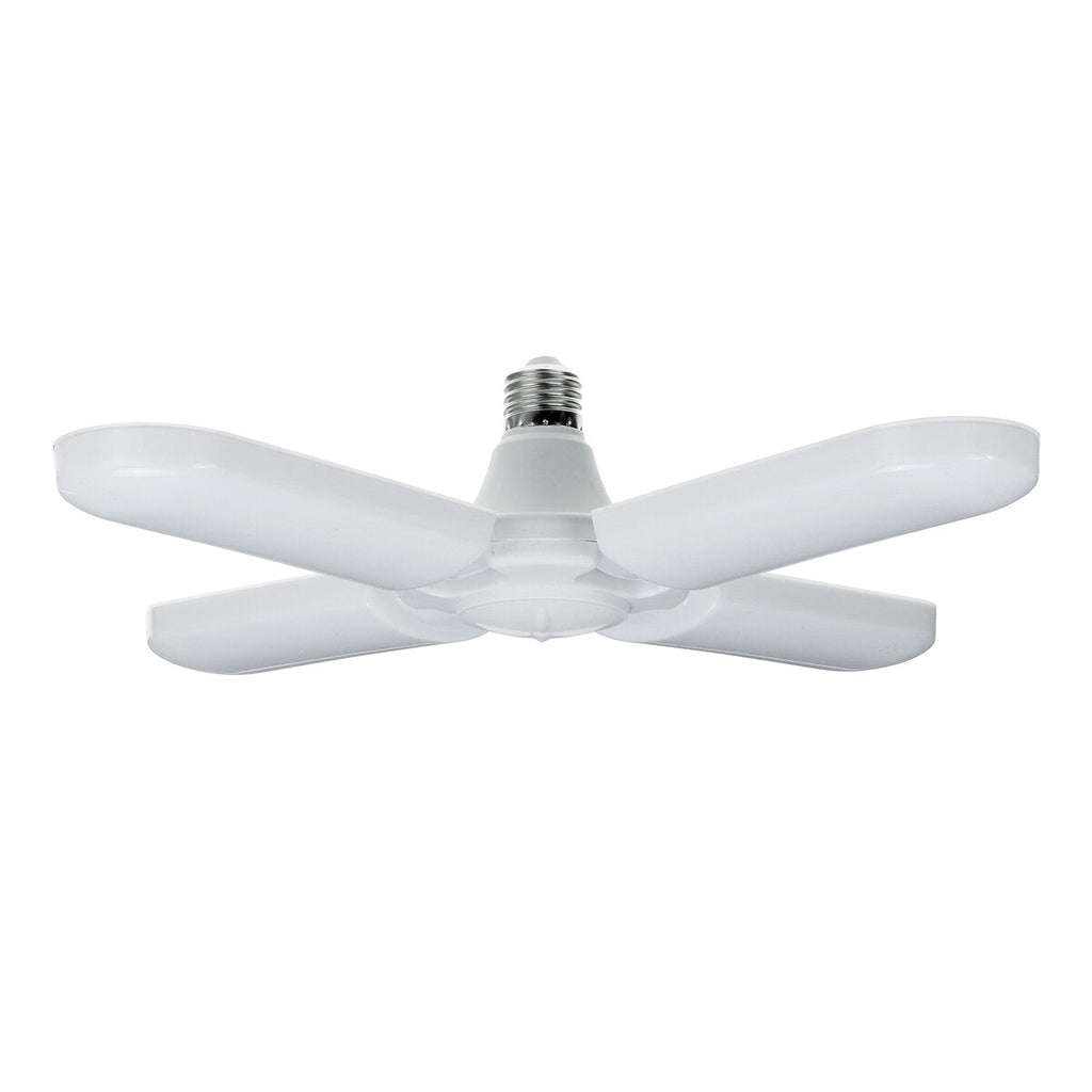 E27 2/3/4/5 Leaves Deformable LED Garage Light Bulb Adjustable Work Shop Ceiling Lamp AC220V