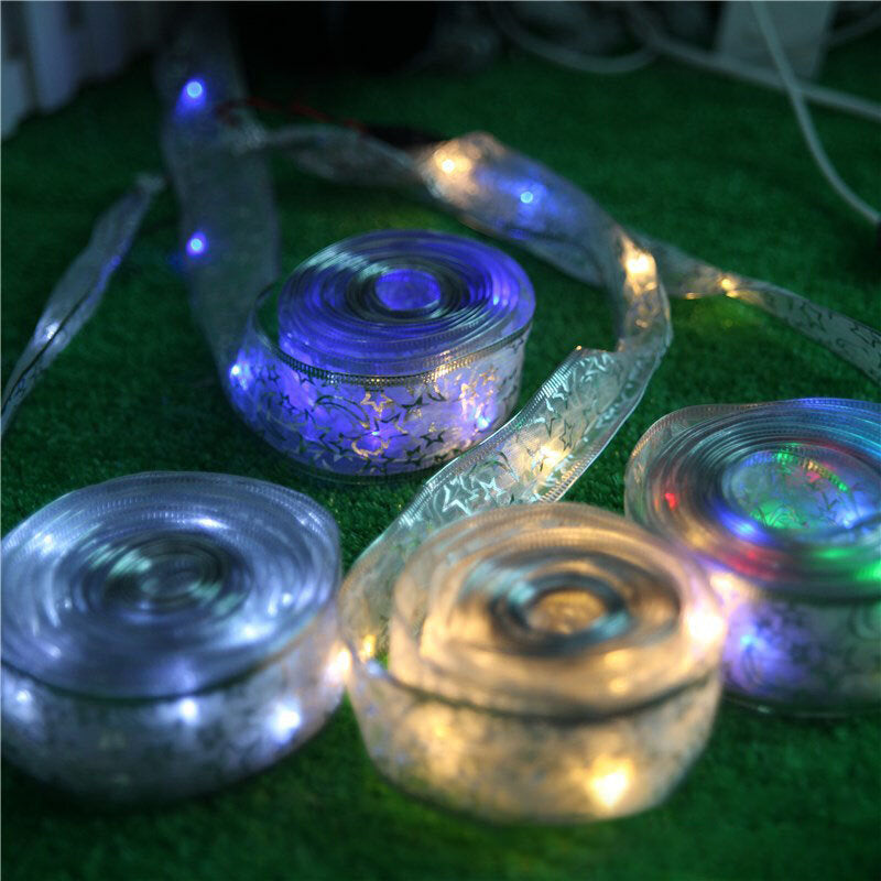 Gardening 4M 40LED String Light Ribbon Shape Holiday Garden Party Wedding Decoration