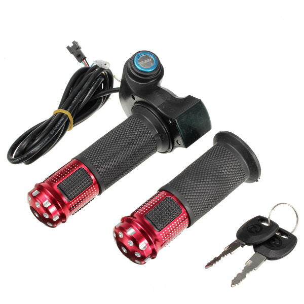 12V-84V 24V 36V 48V Scooter Electric Throttle Grip Handlebar With LED Digital Meter