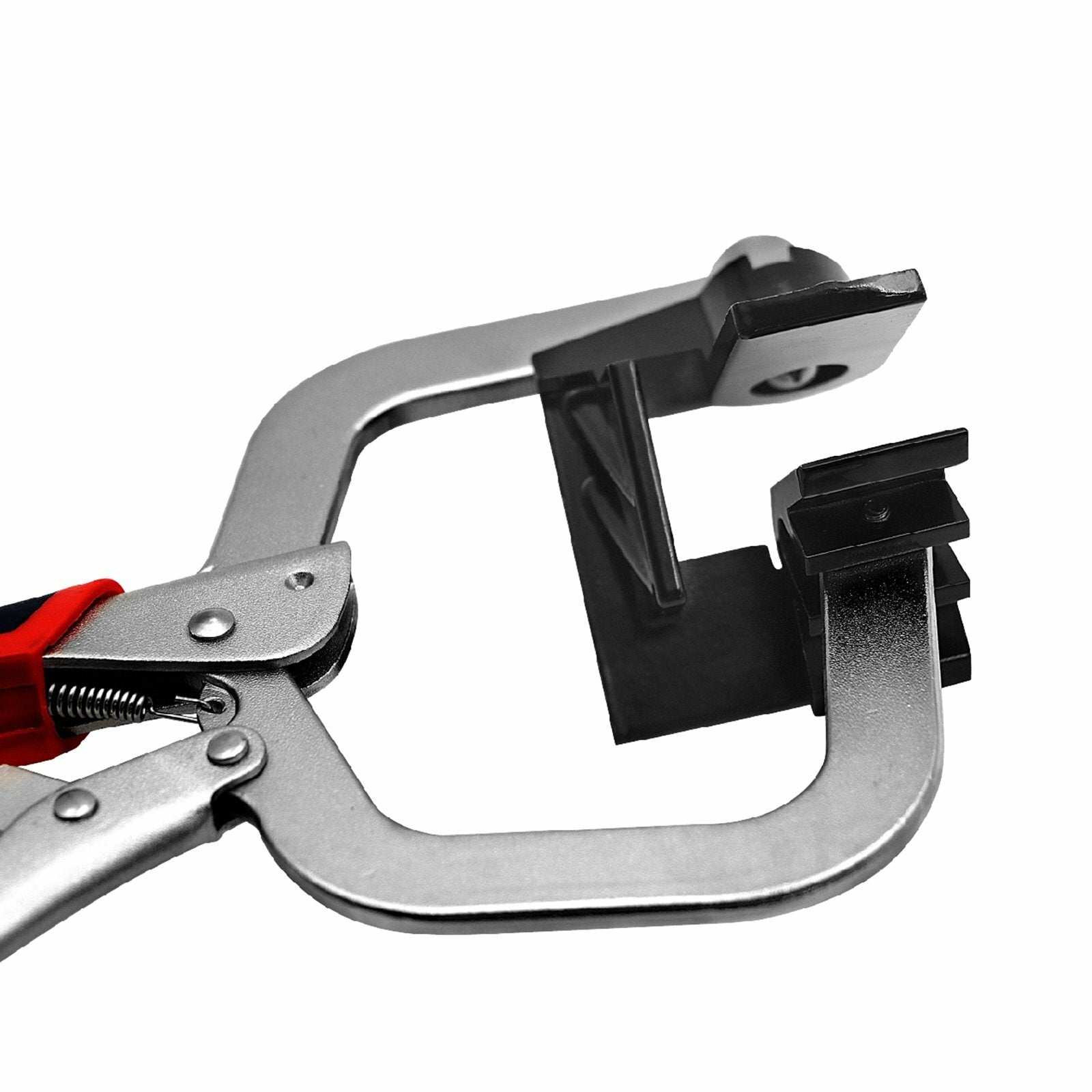10" V-Shaped Face Clamp for Woodworking - Heavy Duty Chrome Vanadium Steel, 90° Angle, Max Opening 80mm